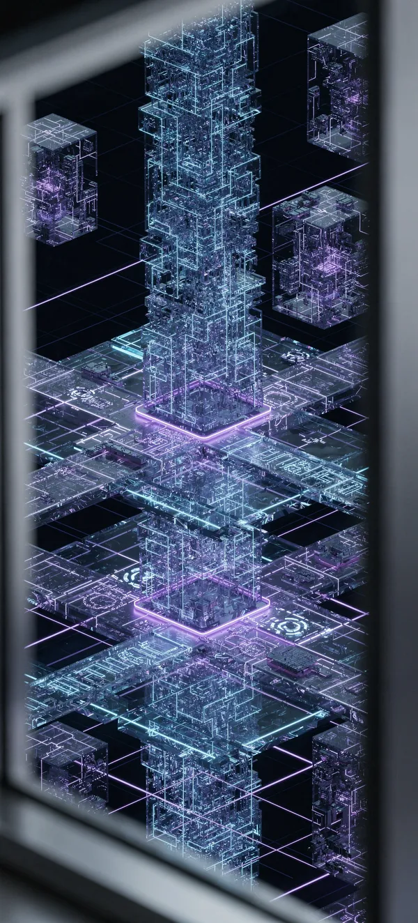 Cyber Grid Cityscape