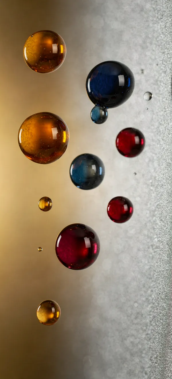 Suspended Resin Droplets