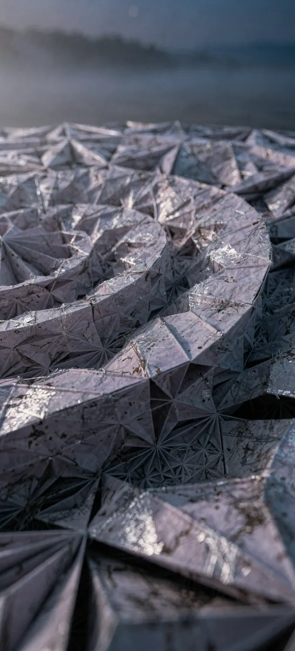 Origami Drone View Abstract