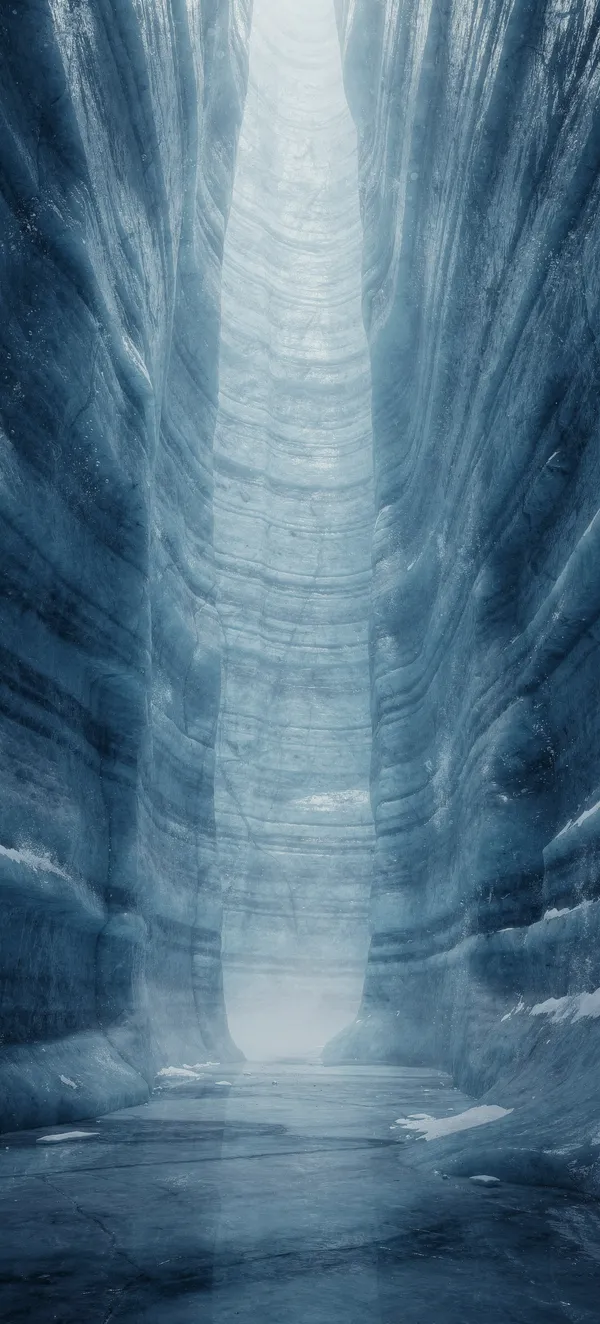 Deep Blue Glacier Crevasse