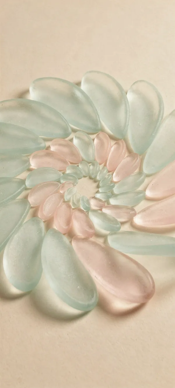Frosted Glass Fibonacci Petals