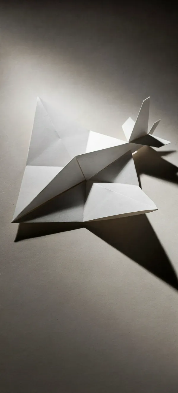 Origami Paper Planes Shadow Study