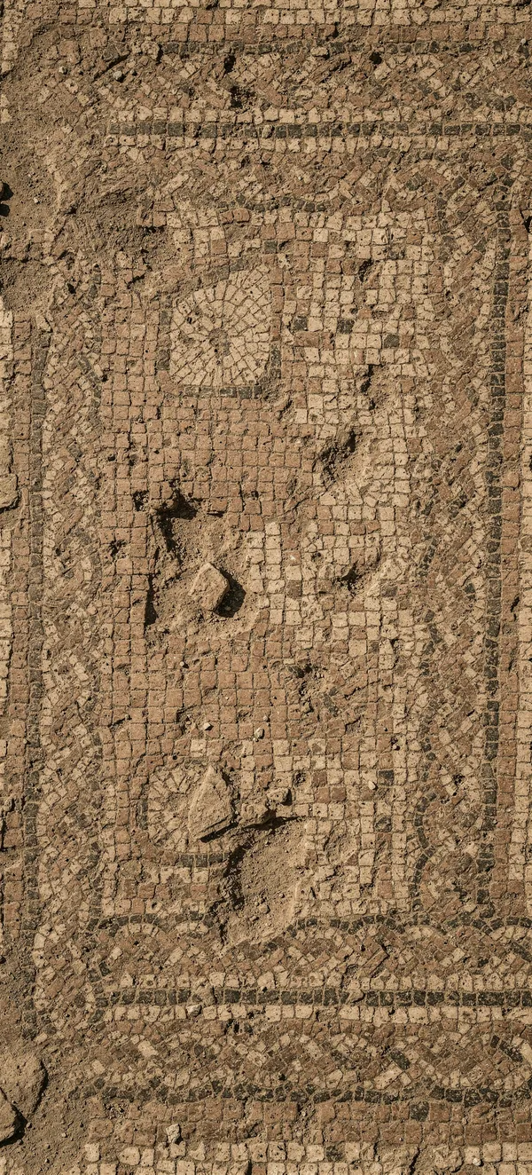 Roman Mosaic Geometric Wallpaper