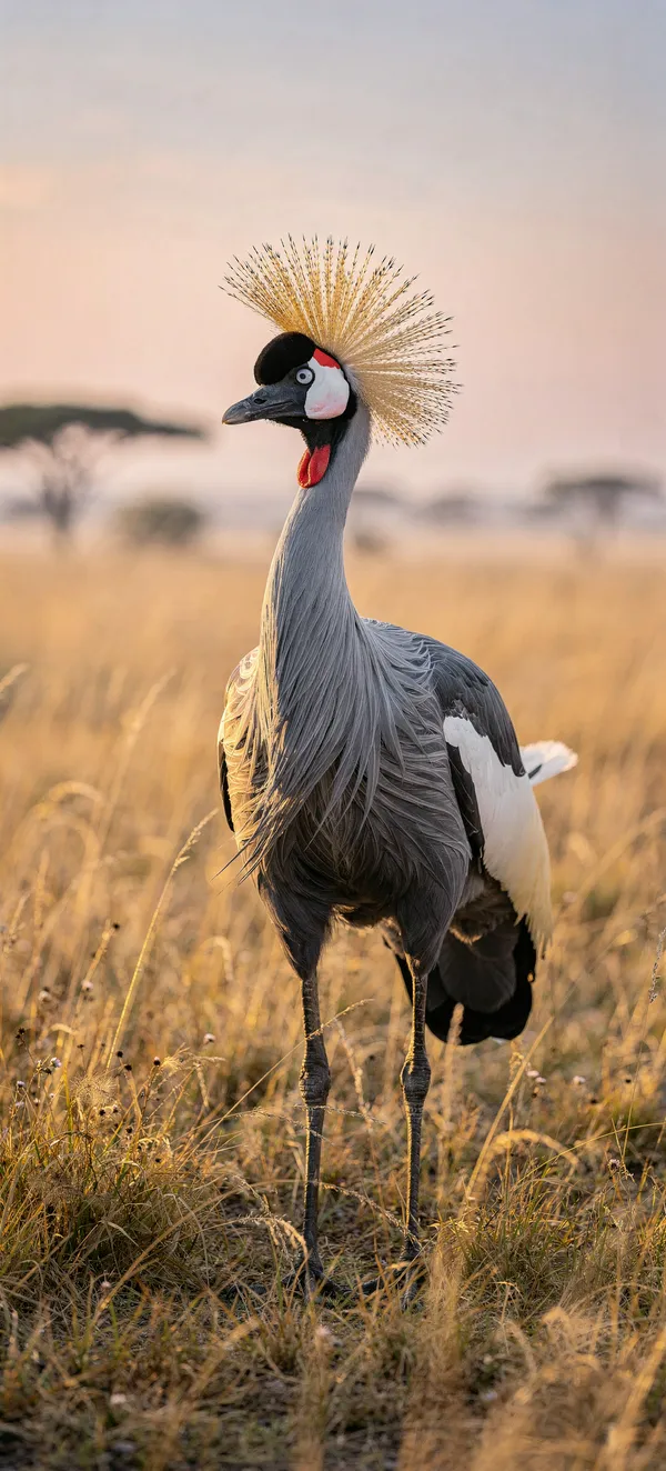African Crowned Crane Sunrise