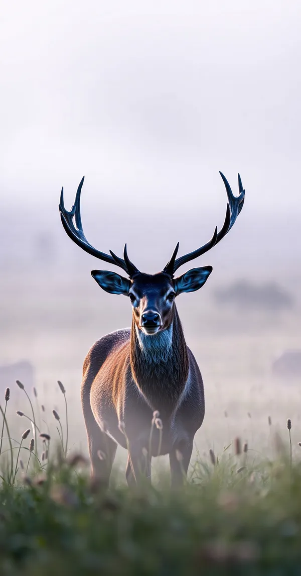 Animals Deer Misty