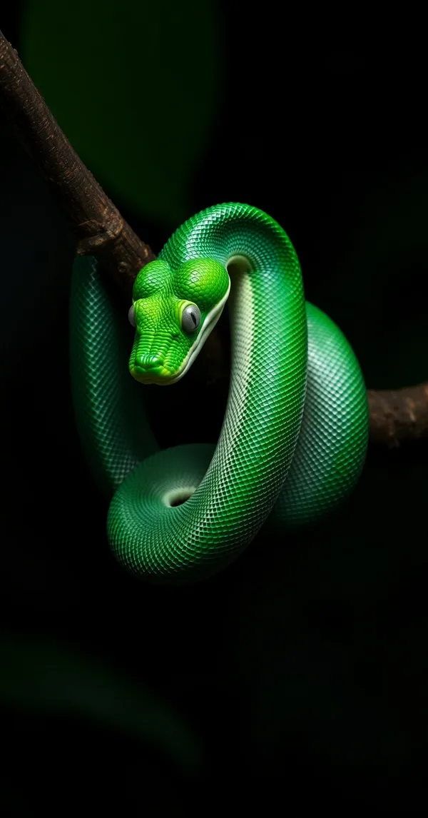 Animals Snake Coiled