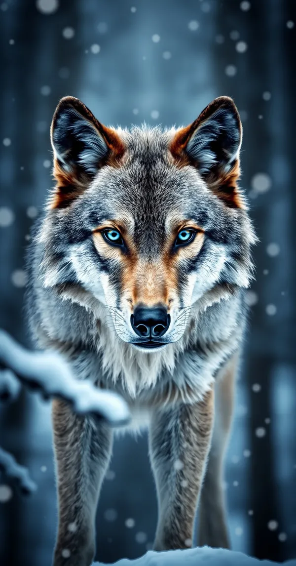 Animals Wolf Snow
