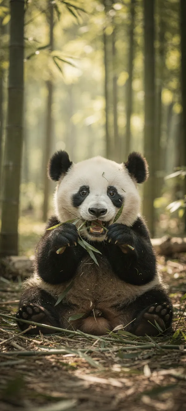 Baby Panda in Bamboo Grove
