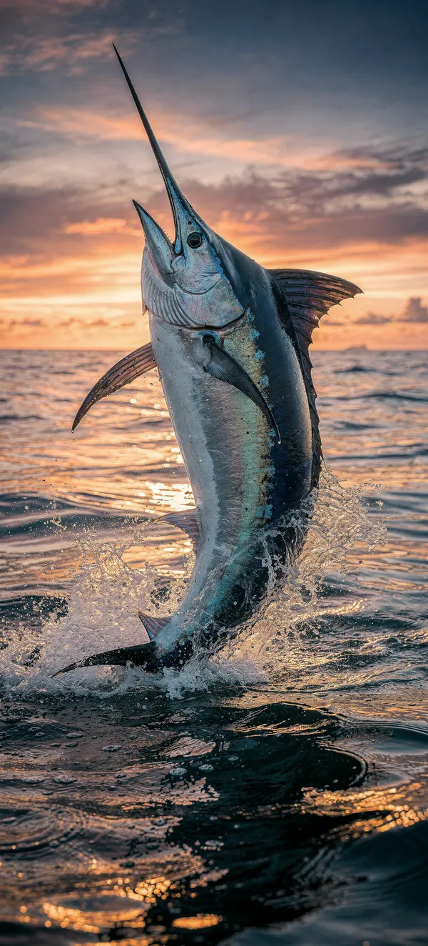 Blue Marlin Sunset Leap