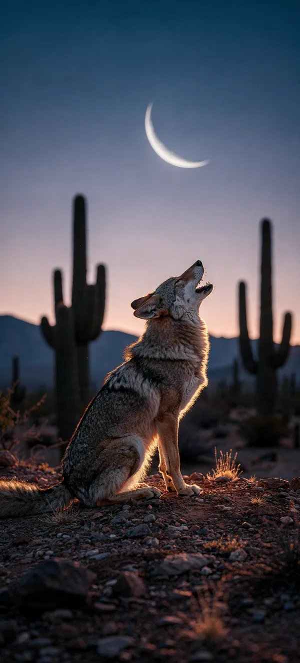 Coyote Howling at Twilight