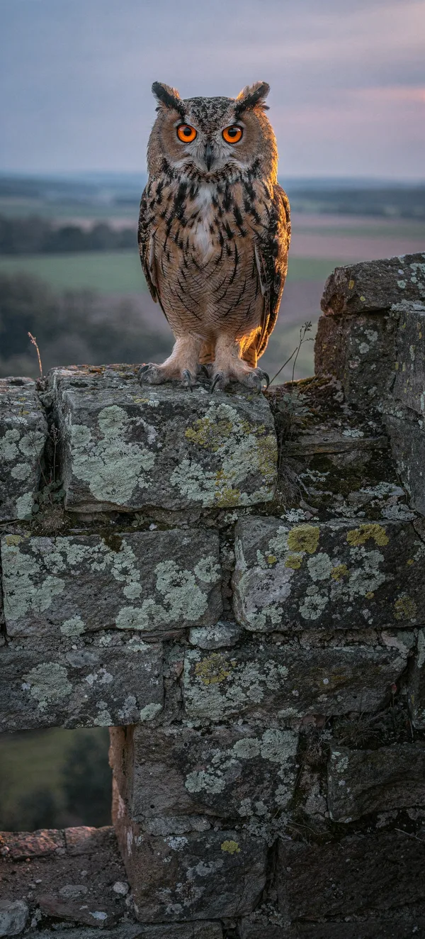 Eurasian Eagle Owl at Castle Ruins