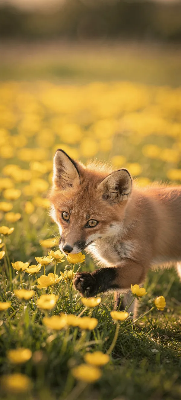 Fox Kit in Buttercup Meadow — Home screen