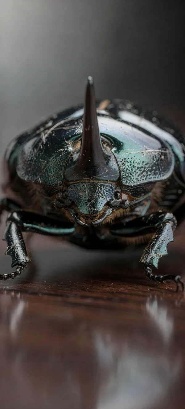 Blue Rhinoceros Beetle Macro