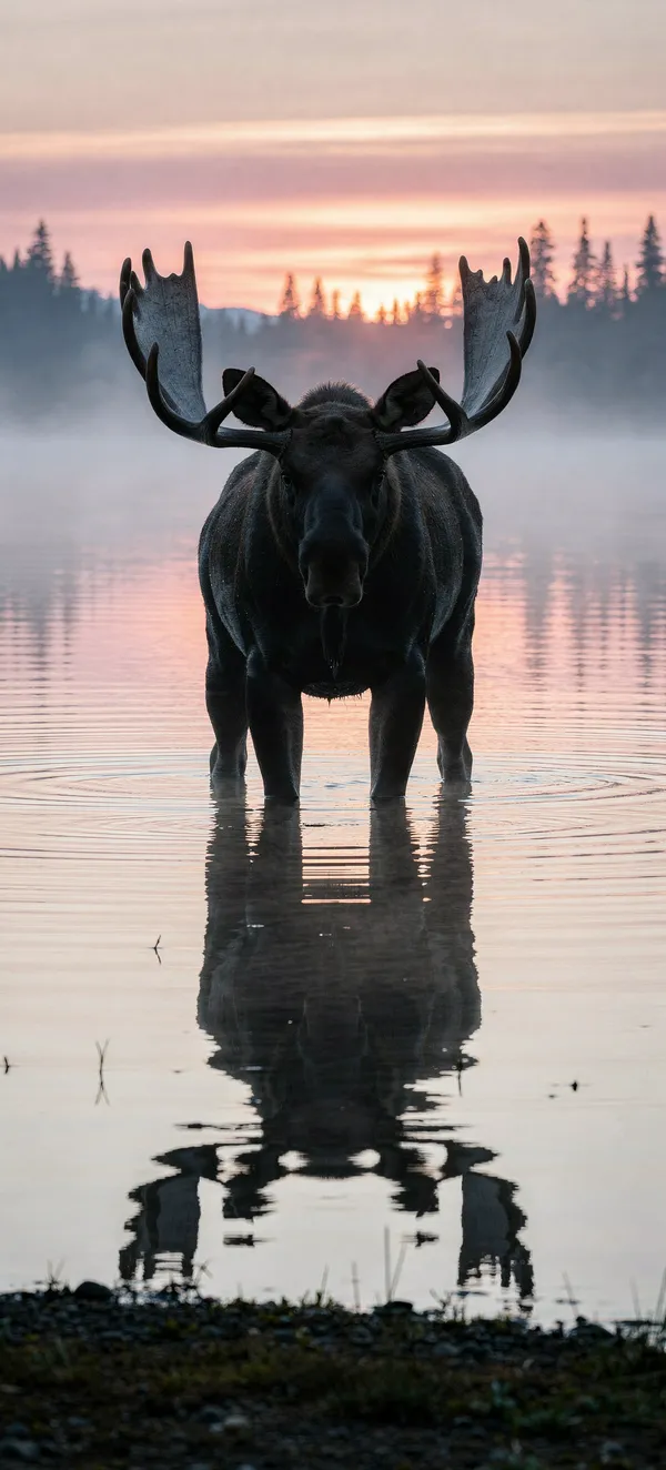 Misty Moose Dawn