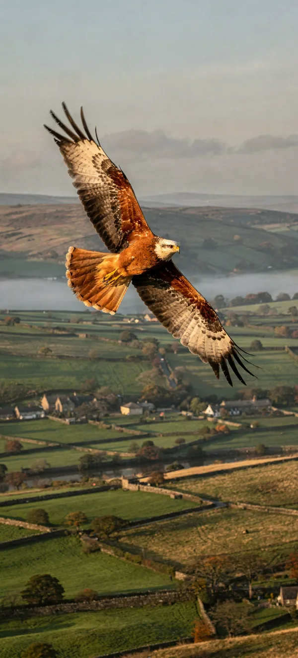 Red Kite Over Welsh Valleys