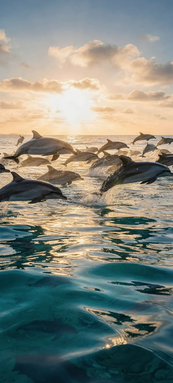 Spinner Dolphins Sunrise