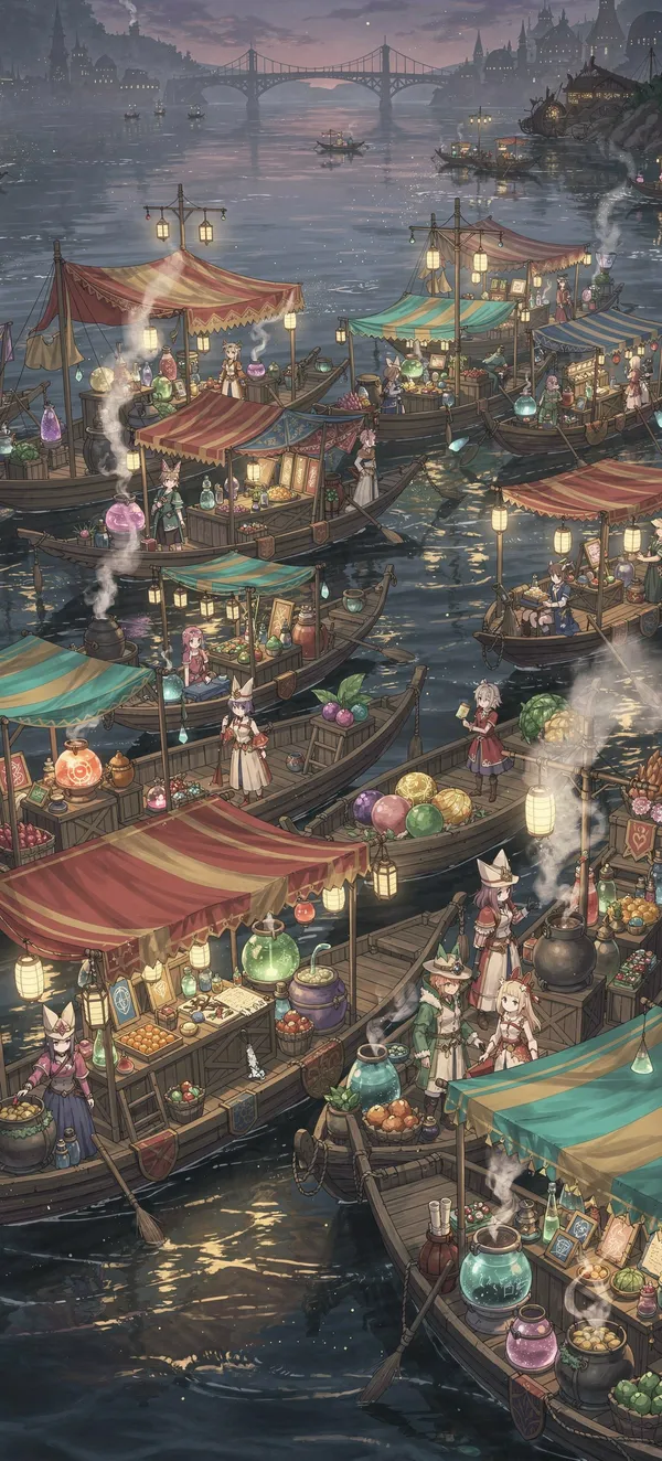Magical Anime Market River