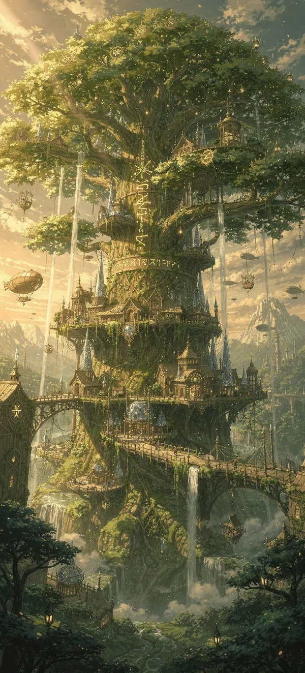 Anime World Tree Landscape