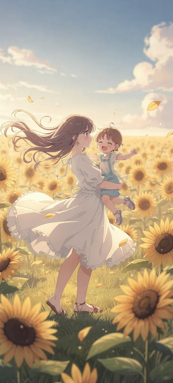 Summer Sunflower Anime Girl