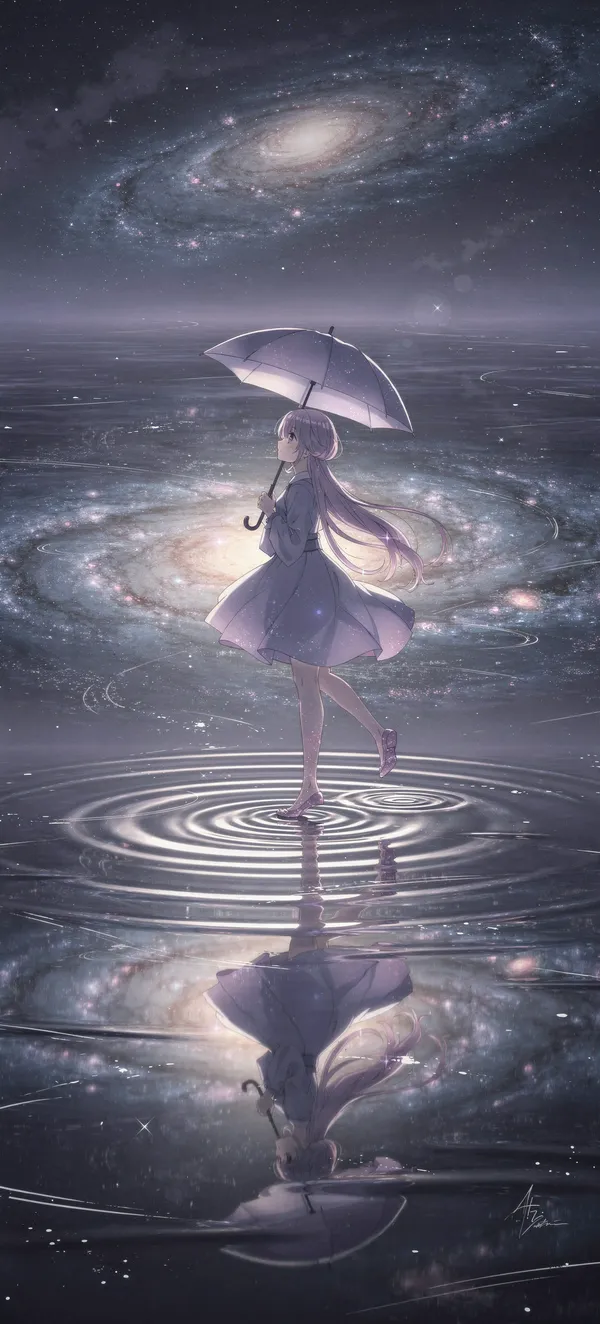 Cosmic Umbrella Dreamscape