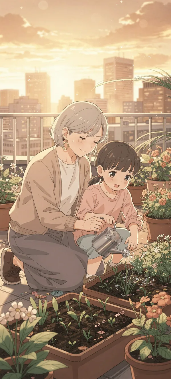 Sunset Garden Moment