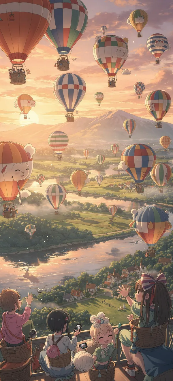 Anime Balloon Sunrise Valley
