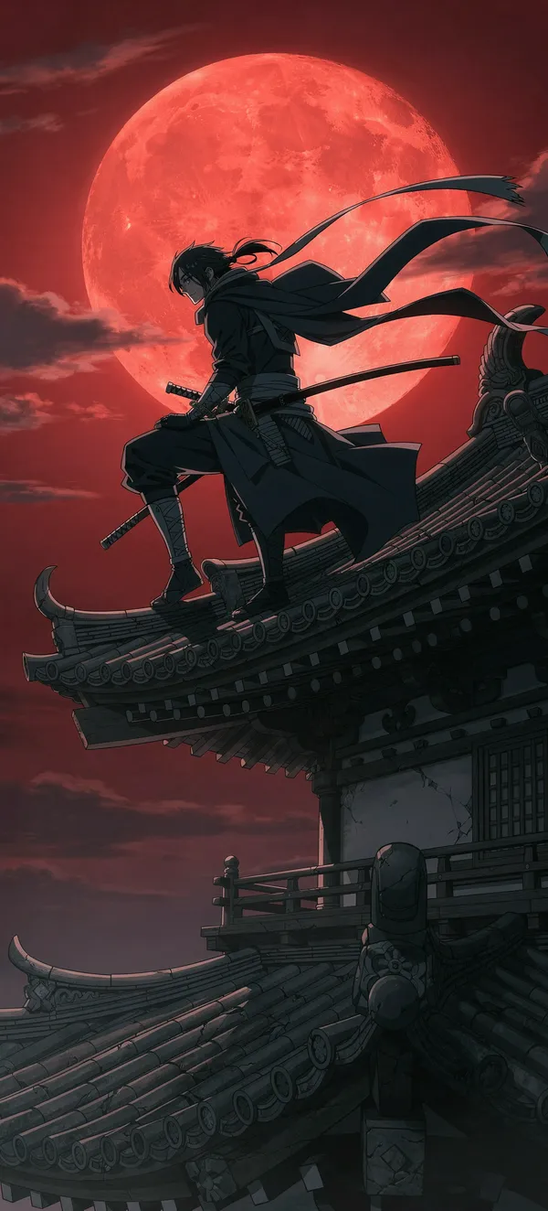 Ninja Moon Castle Wallpaper