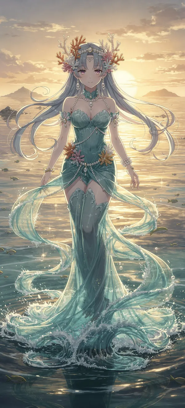 Ocean Goddess Anime Wallpaper