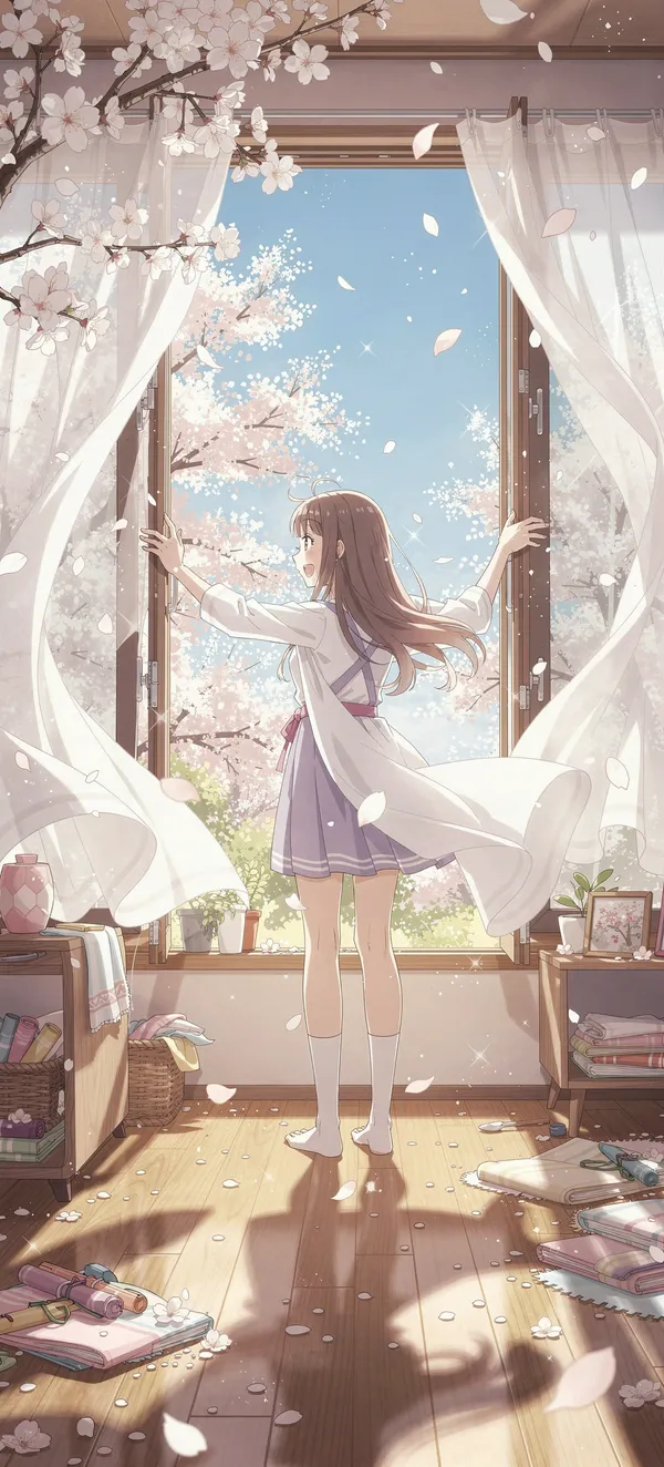 Spring Cleaning Anime Girl
