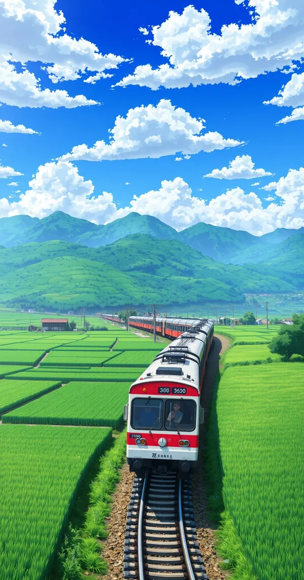 Anime Train Countryside