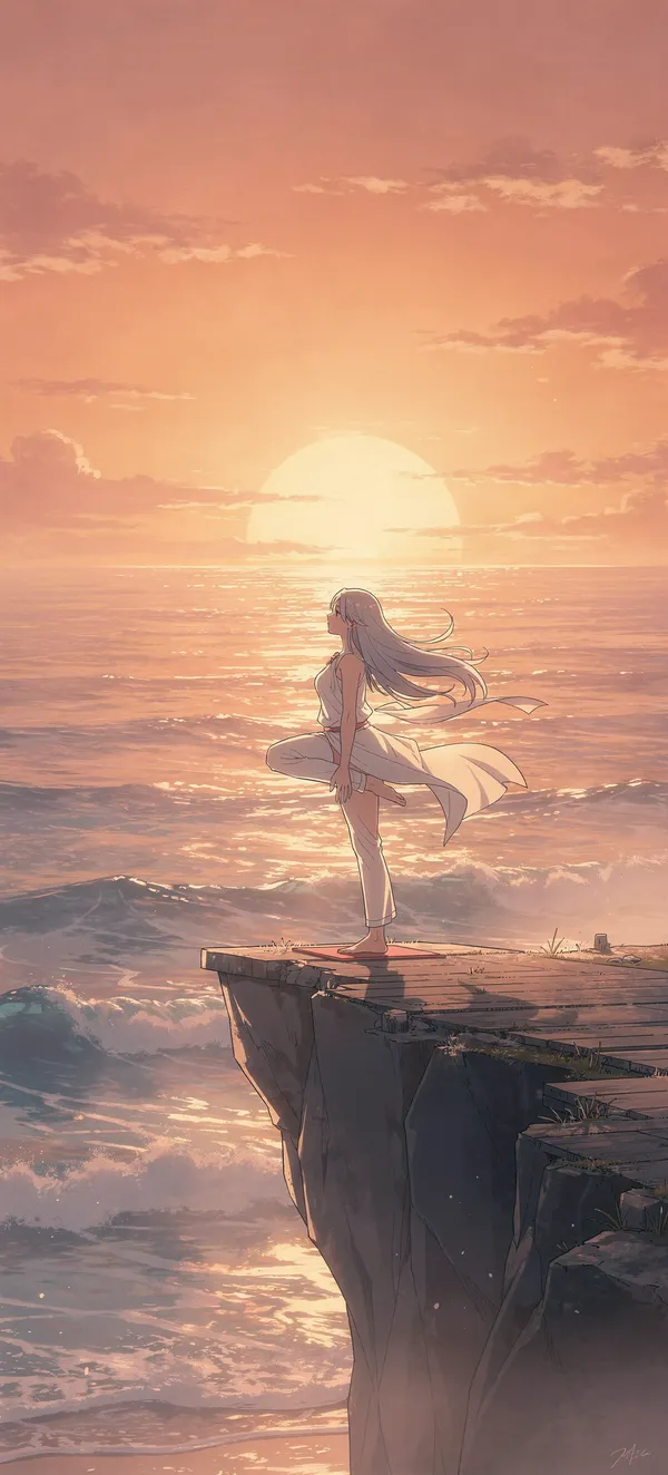 Sunrise Yoga Anime Landscape