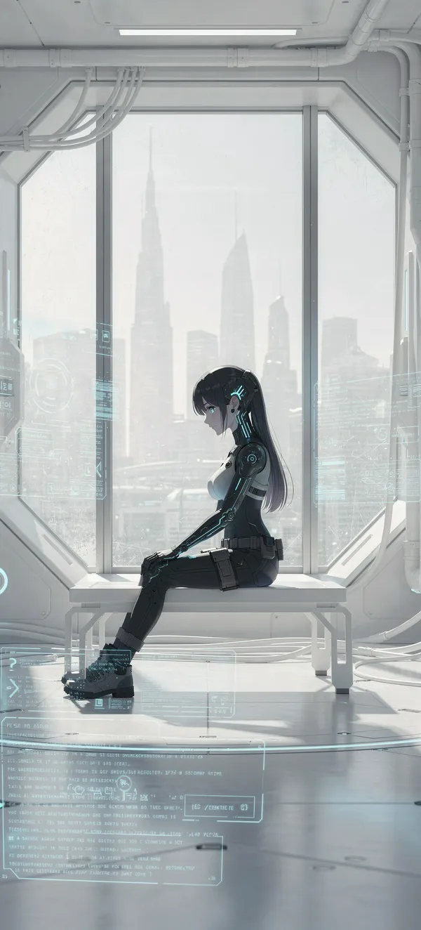 Cyberpunk Hacker Anime Girl Wallpaper