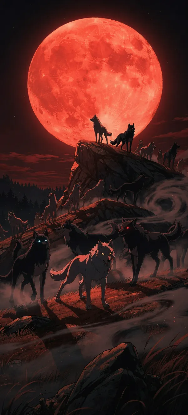 Dark Wolf Moon Eclipse