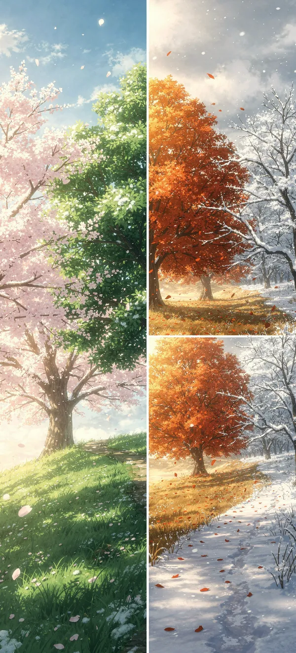 Four Seasons Cherry Tree Anime