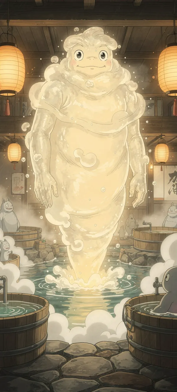 Ghibli Spirit Bathhouse Wallpaper