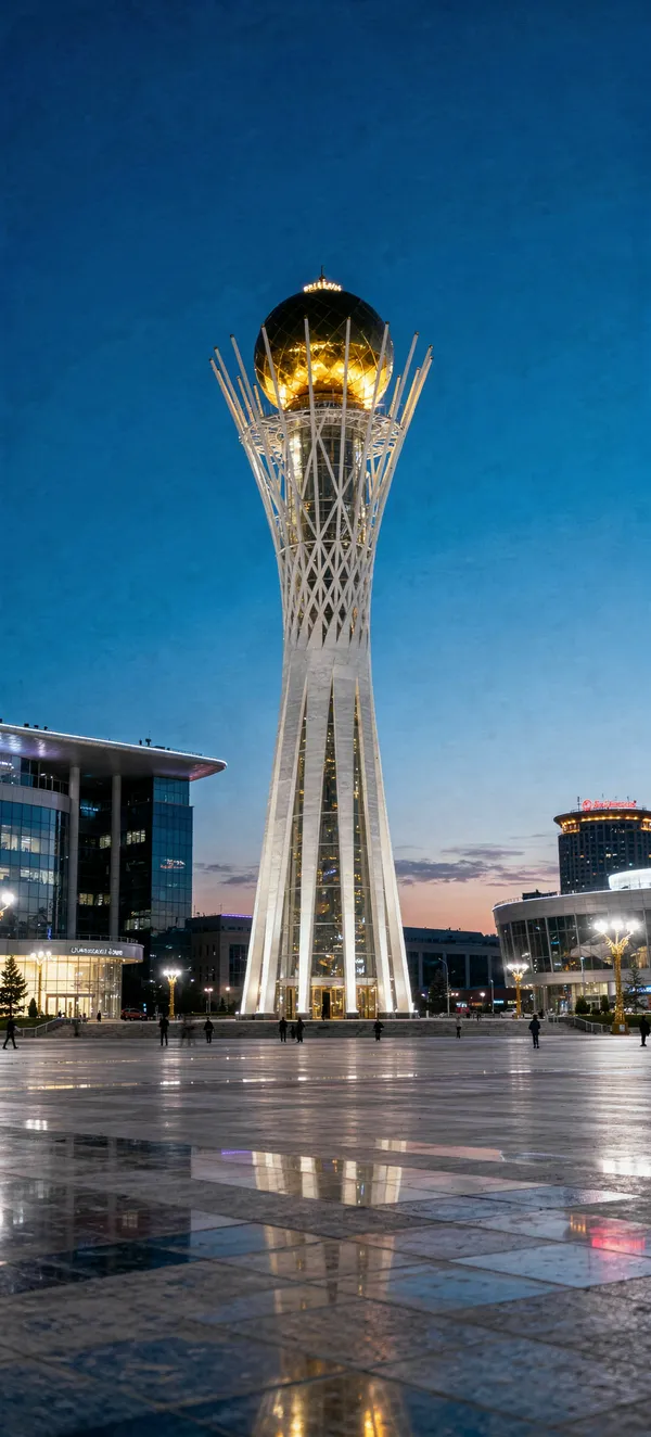 Bayterek Tower Blue Hour