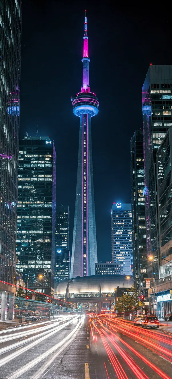 CN Tower Toronto Night Lights