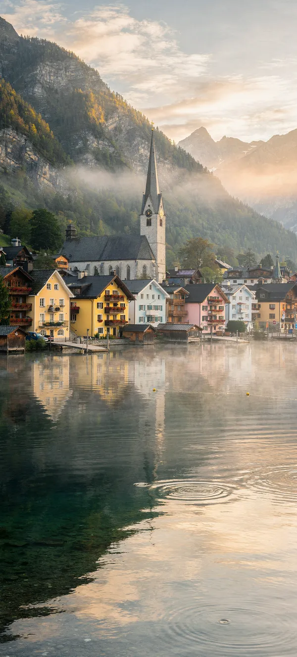 Hallstatt Mountain Lake Village