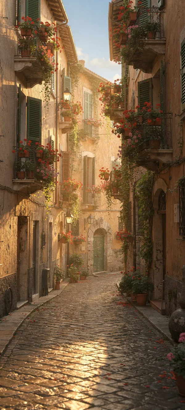 Italian Street Scene Wallpaper