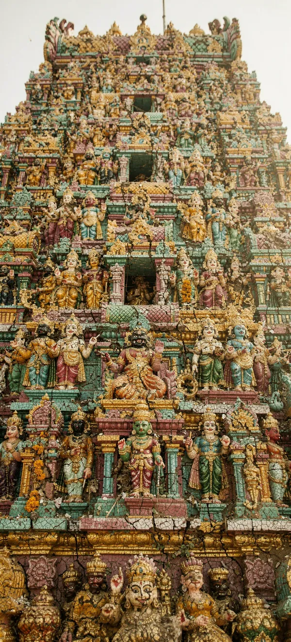 Meenakshi Gopuram Macro Detail