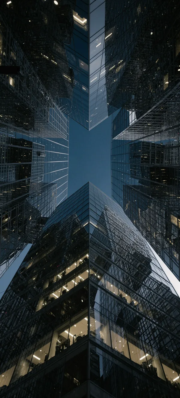 Modern Skyscrapers Blue Hour