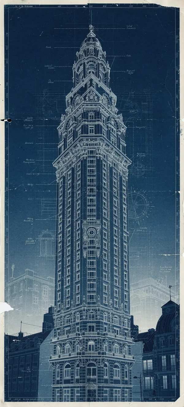 Palacio Salvo Blueprint