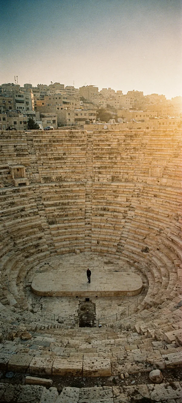 Roman Theatre Amman Sunset