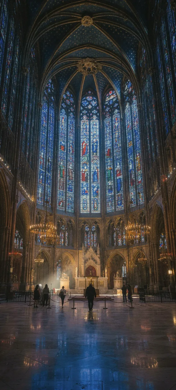 Sainte-Chapelle Blue Stained Glass