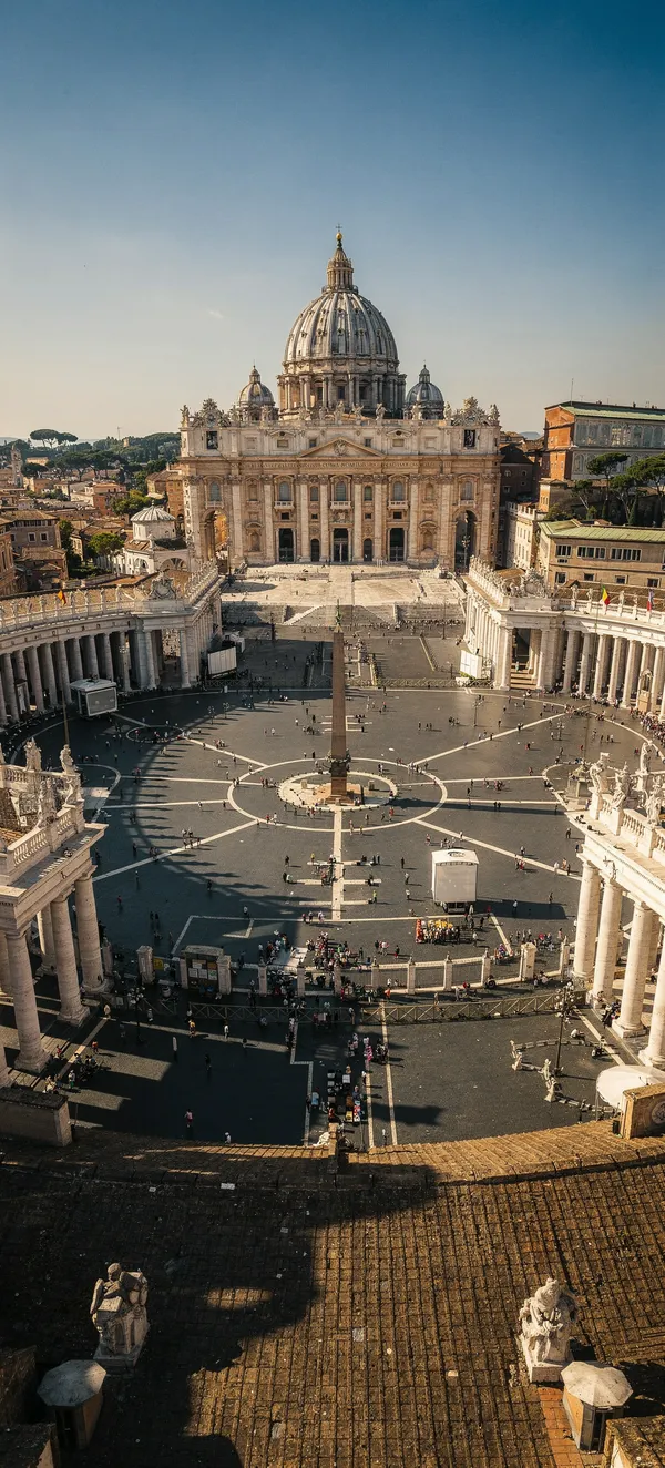Vatican St. Peter's Square Aerial