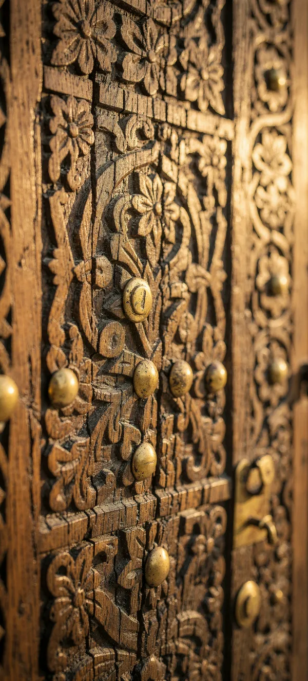 Zanzibari Wooden Door Detail