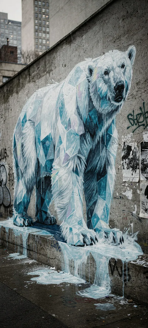 Arctic Polar Bear Street Art