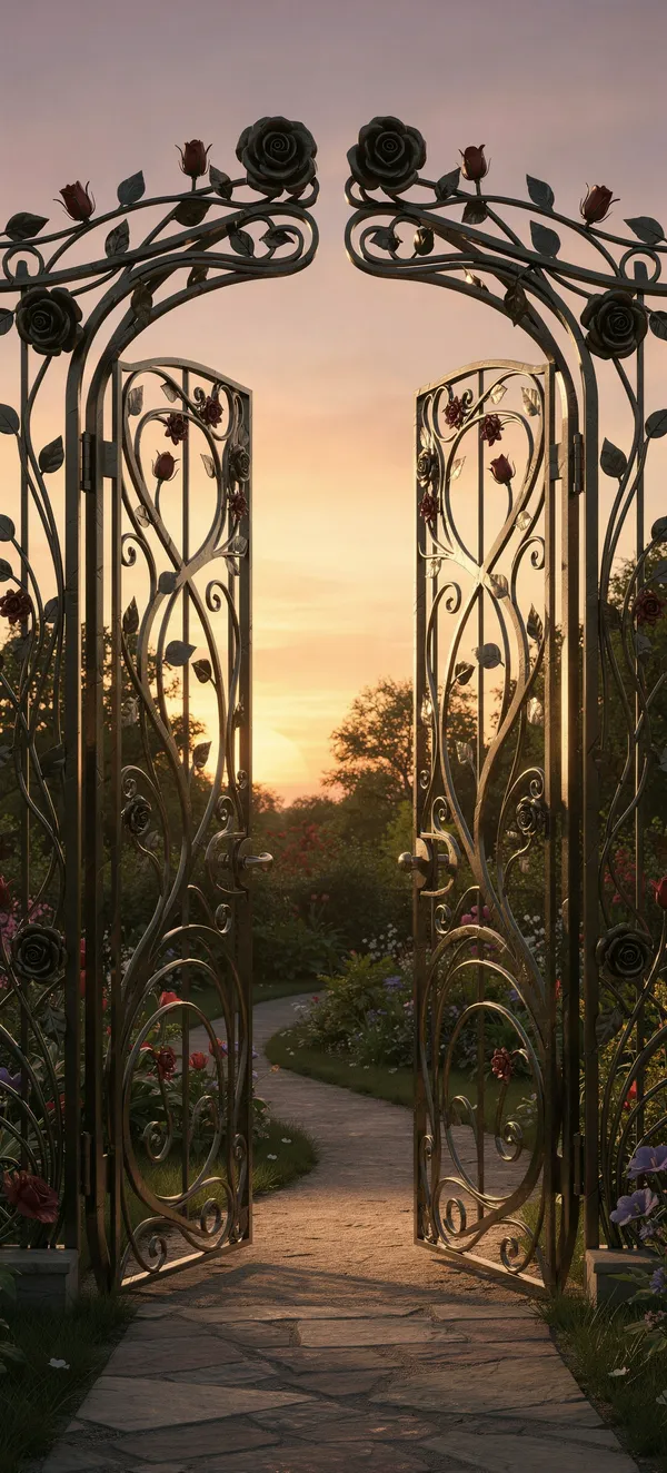 Art Nouveau Rose Garden Gate
