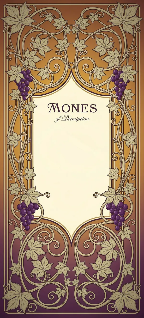 Art Nouveau Wine Label