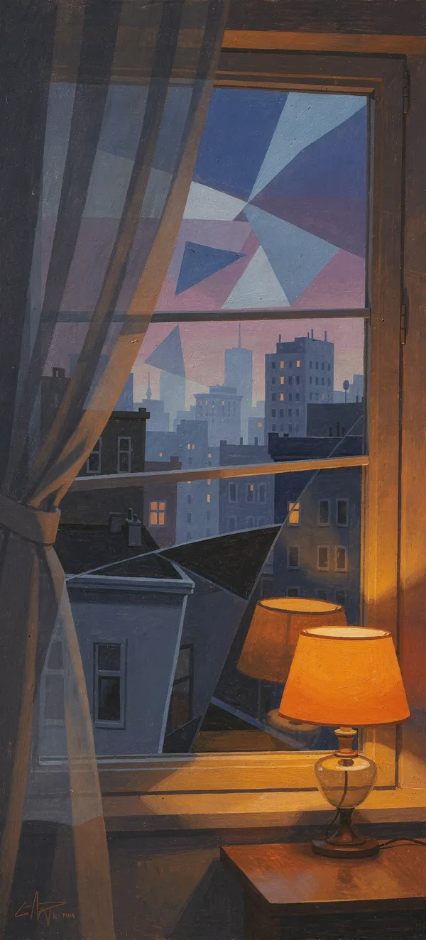 Cubist City Twilight